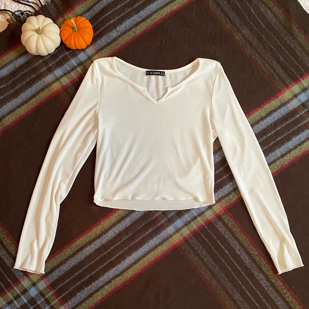 White Longsleeve Zaful Top